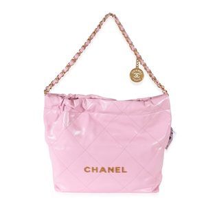 Chanel 23P Lilac Calfskin Small 22 Hobo
